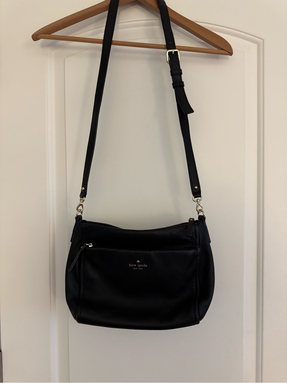 kate spade Black Pebble Leather Crossbody Bag